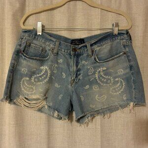 Lucky Brand Paisley Cut Off Shorts size 12/31